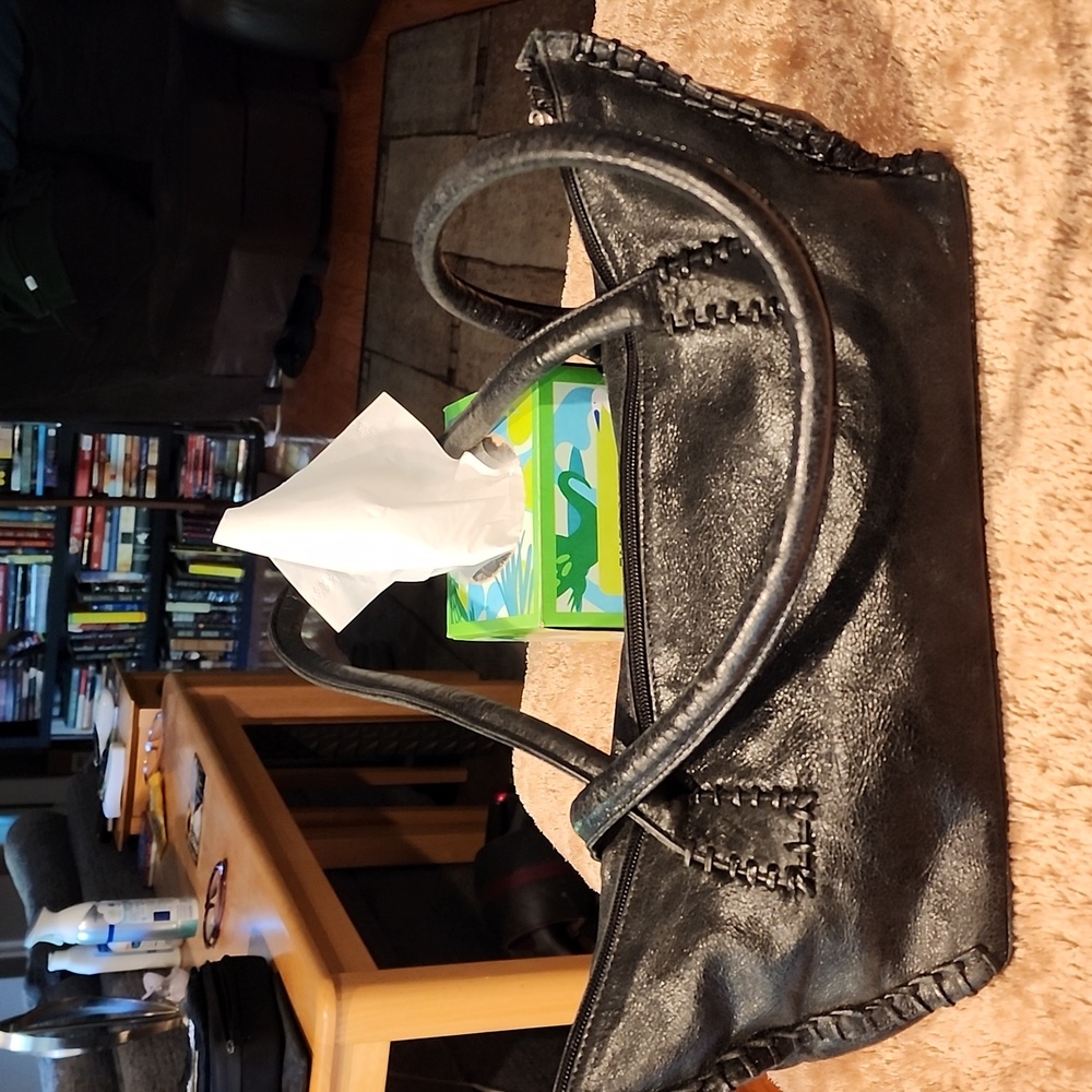 Vintage Rachel Lynn small Black Leather purse - Picture 12 of 14